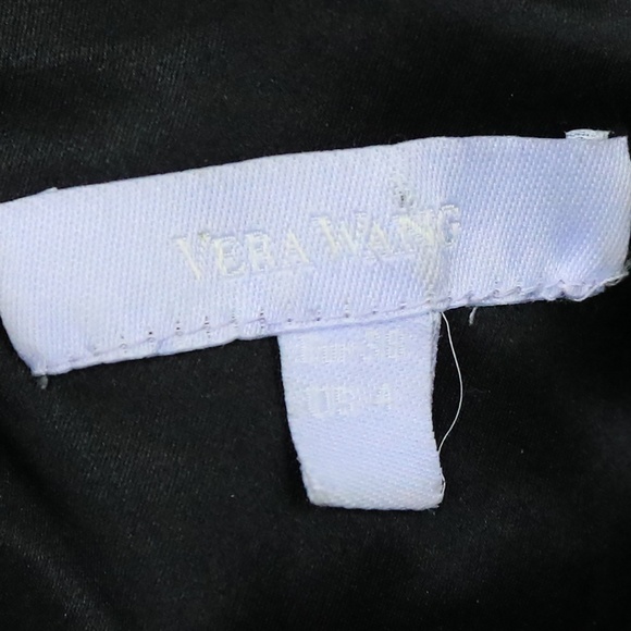 Vera Wang Women's Size 4 Black Empire Waist Mesh Tulle Overlay Goth Witch Beaded - Picture 14 of 14